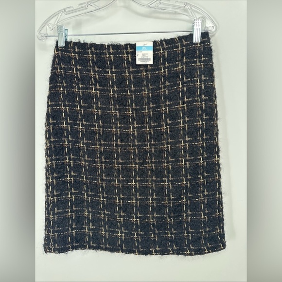 J McLaughlin Elm Skirt in Metallic Tweed. Wool & Mohair NWT Size 2 - Picture 3 of 6